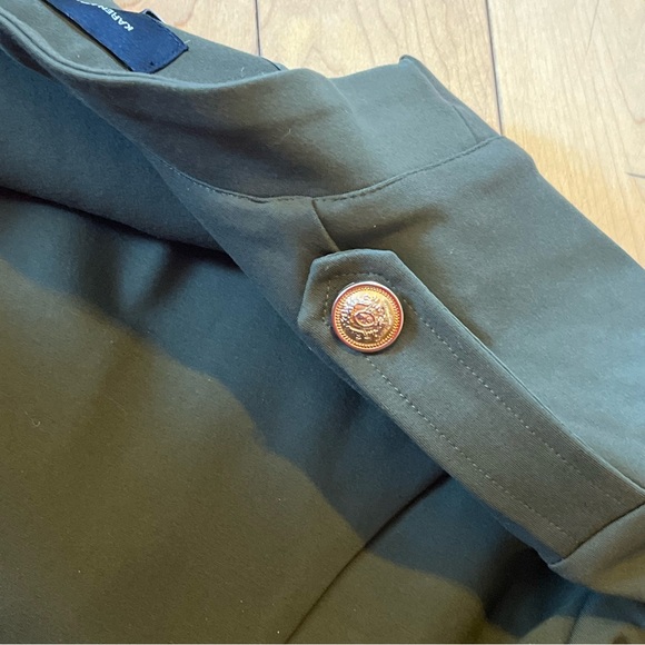 Karen Millen Military Green Zip Front Ponte Jersey Blazer size twelve (12) - Picture 6 of 11